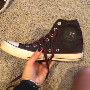 Maroon High Top Converse